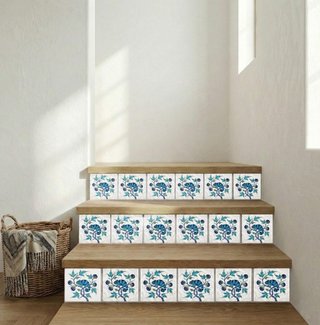Pack 6 azulejos marroquíes camaleón cerámica