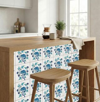 Pack 6 azulejos marroquíes camaleón cerámica