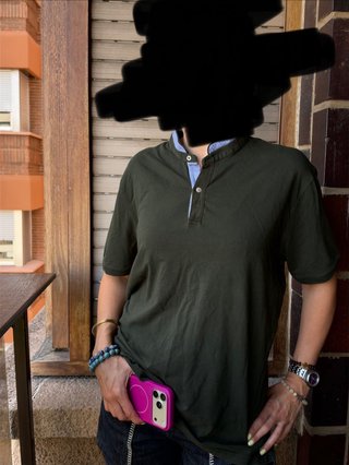 Polo Massimo Dutti Verde Caqui