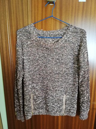 Jersey de punto texturizado con lentejuelas