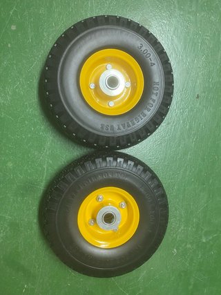 2 Ruedas Macizas Antipinchazos para Carretillo