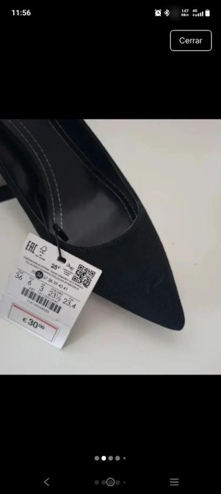 Tacones Bershka negros talla 36