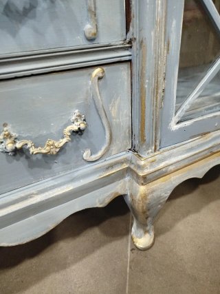 Mobile Bar vintage blu e oro