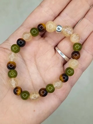 Pulsera elástica de cuarzo con detalles