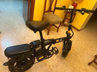 Bicicleta Eléctrica Plegable Negra