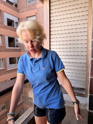 El Ganso Polo Shirt Azul con Detalles Amarillos