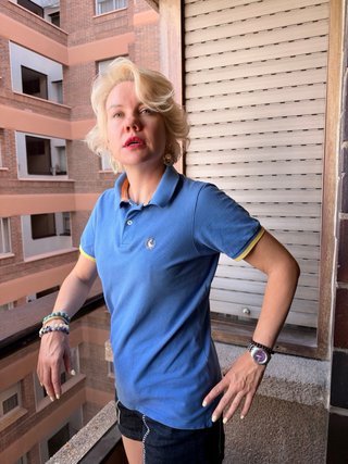 El Ganso Polo Shirt Azul con Detalles Amarillos