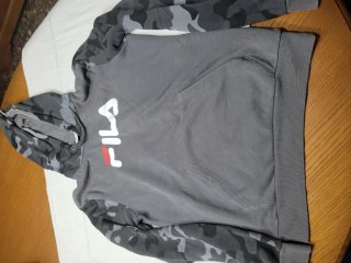 Sudadera Fila Gris con Capucha