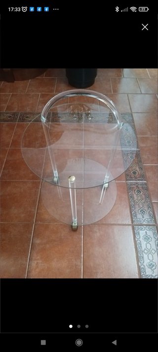 Mesa Auxiliar de Metacrilato y cristal