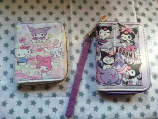 Lote 2 monederos Sanrio Hello Kitty Kuromi