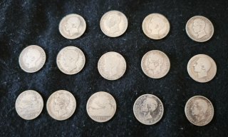 Monedas de Plata 2 Pesetas S.XIX