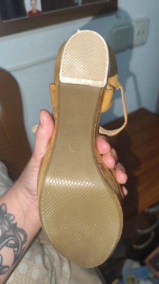 Sandalias de Tacón Belles Color Camel