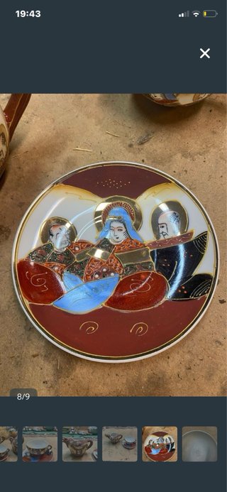 Set de Té de Cerámica con Relieve de Dragón