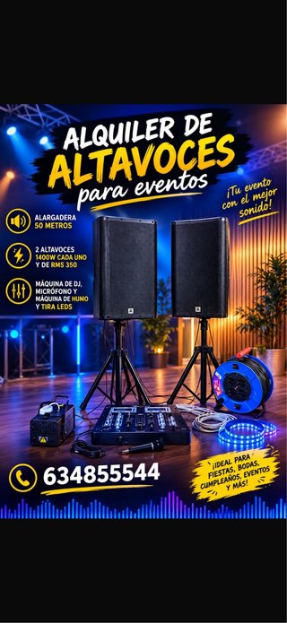 Alquiler de equipo de sonido para eventos