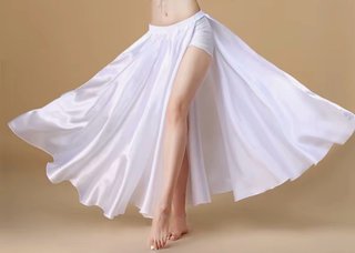Falda para Danza del Vientre Blanca