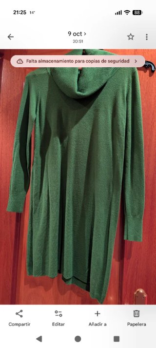 Vestido de punto verde