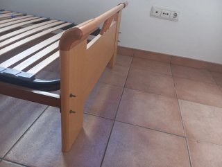 Cama individual con somier 90x180cm