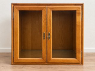Mueble de salón con puertas de cristal