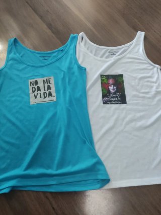 2 Camisetas tirantes mujer originales