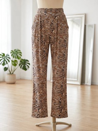 Pantalón Fluido Estampado Animal