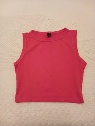 Camiseta Corta Rosa Shein Talla S