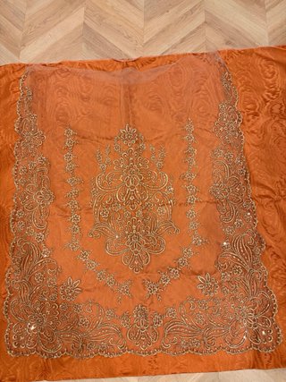 Manteleta y Pico de Fallera Tul Dorado de adulta