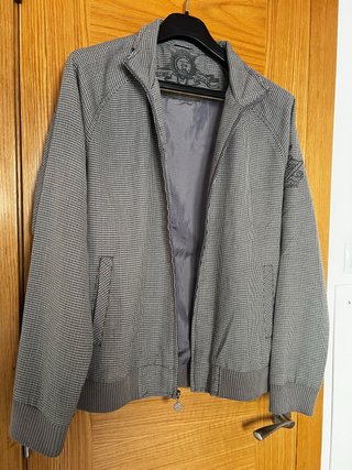 Chaqueta Bomber Vintage Gris