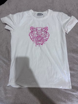 Camiseta Kenzo Tigre Paris Blanca Bordada