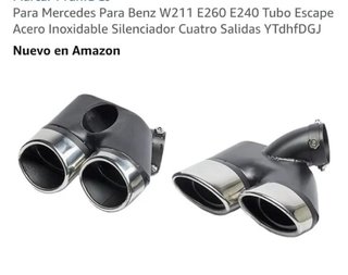Tubo escape doble acero inoxidable Mercedes W211