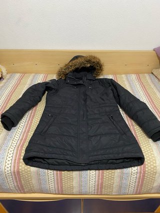 Abrigo Anorak largo de mujer negro Ternua Talla L