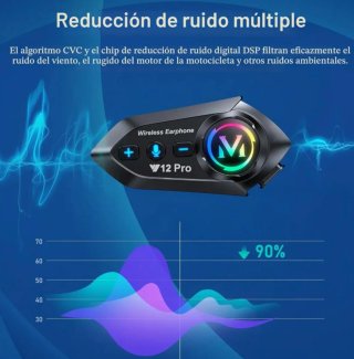 2 Intercomunicadores Moto Y12Pro micro semirrígido