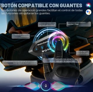 2 Intercomunicadores Moto Y12Pro micro semirrígido