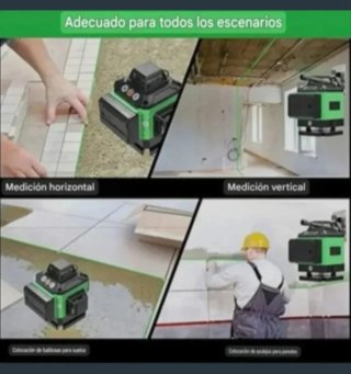Nivel Láser 4D 16 Líneas Trípode Maletín