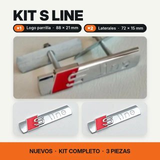 Kit 3 Emblemas S Line Audi - Parrilla y laterales