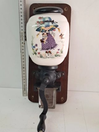 Molinillo de Café antiguo de Pared Porcelana