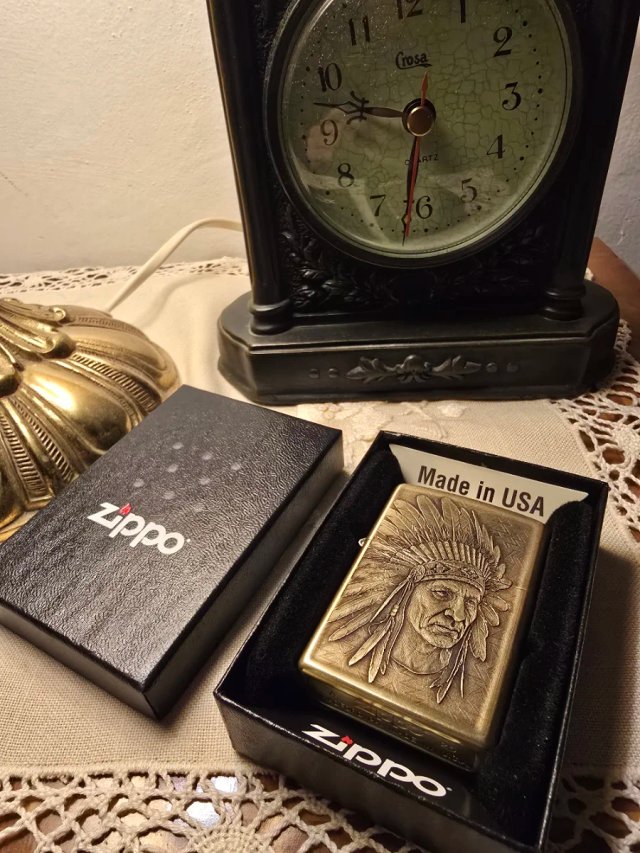 Zippo grabado jefe indio americano