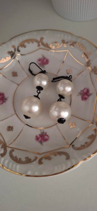 Pendientes colgantes perlas