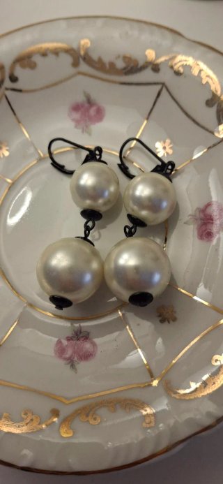 Pendientes colgantes perlas