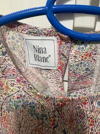 Vestido Largo Nina Blanc Estampado