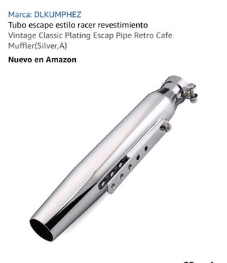 Tubo Escape Estilo Racer Cromado