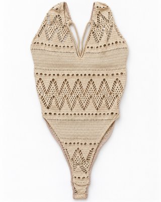 Body encaje beige boho chic