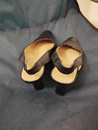Zapatos de Tacón Cuña Dorados
