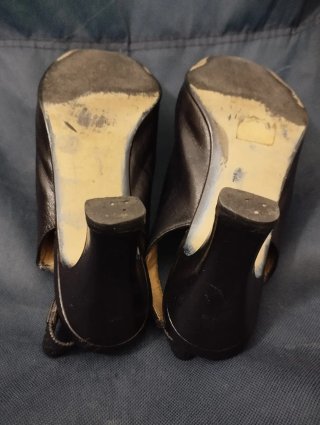Zapatos de Tacón Cuña Dorados
