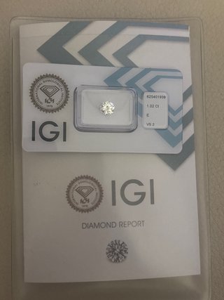 Diamante Natural 1,02 ct Certificado IGI