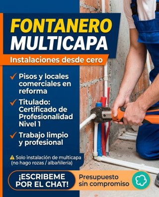 Instalación de Fontanería Multicapa (Pisos y Local