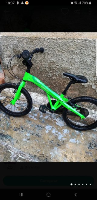 Bicicleta Infantil 18 Pulgadas Verde