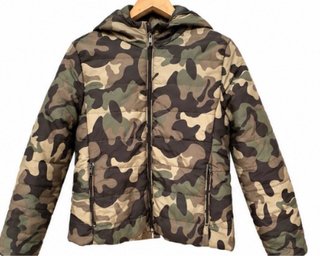 Chaqueta Acolchada Camuflaje Bershka Talla M