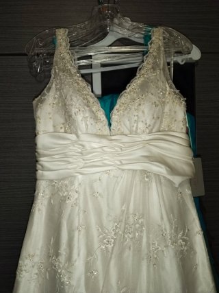 Vestido de Novia Blanco con Encaje