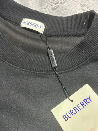 Sudadera Burberry Logo Azul y Blanco Talla L