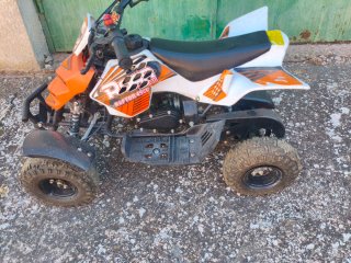 Mini Quad 49cc Raptor Naranja/Blanco